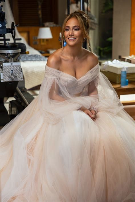 jennifer lopez shotgun wedding dress.